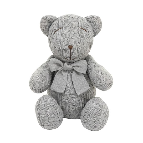 Urso Tricot - Tamanho M - Cinza Steal - Personalizado