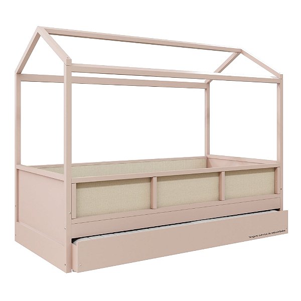 Cama Link Plus Palha - Com Casinha - Completa - Rosa Old