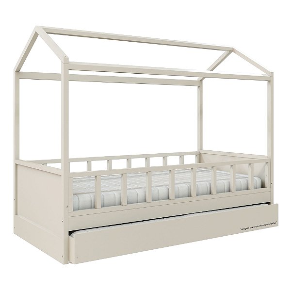 Cama Link Plus Palitada - Com Casinha - Completa - Areia