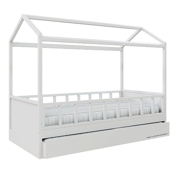 Cama Link Plus Palitada - Com Casinha - Completa - Branco