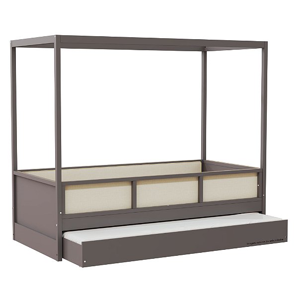 Cama Link Plus Palha Natural - Com Dossel - Completa - Fendi