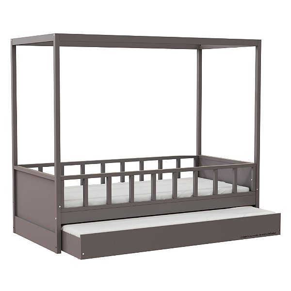 Cama Link Plus Palitada - Com Dossel - Completa - Fendi