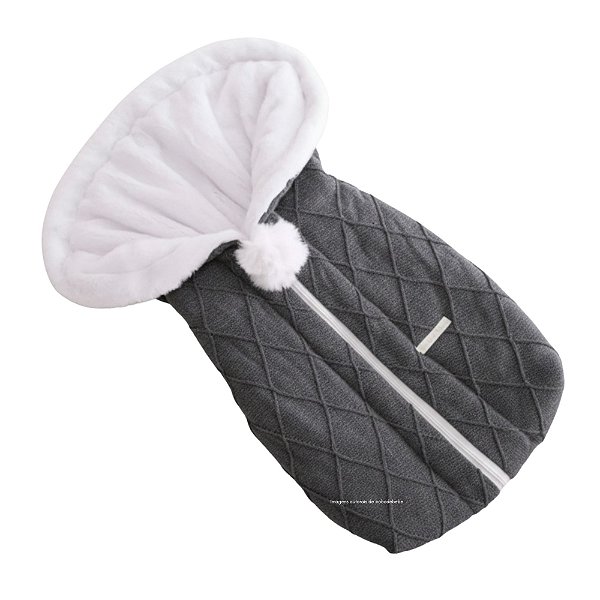 Saco De Dormir - Tricot - Com Pelúcia - Cinza Millenium