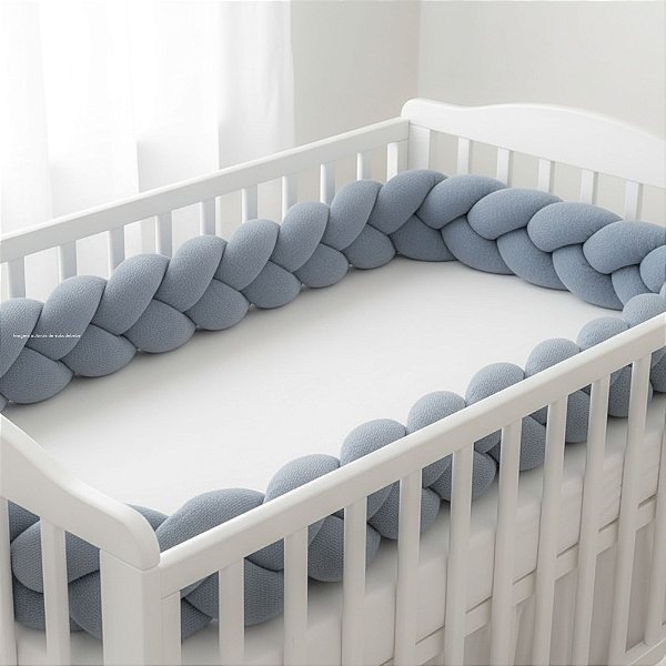 Trança Para Berço - Tricot - Azul Andes