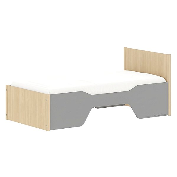 Cama Infantil Evolutiva Kids 2 Em 1 - Cinza