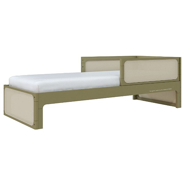 Cama Infantil Skandi - Com Cabeceira E 2 Grades - Cacto