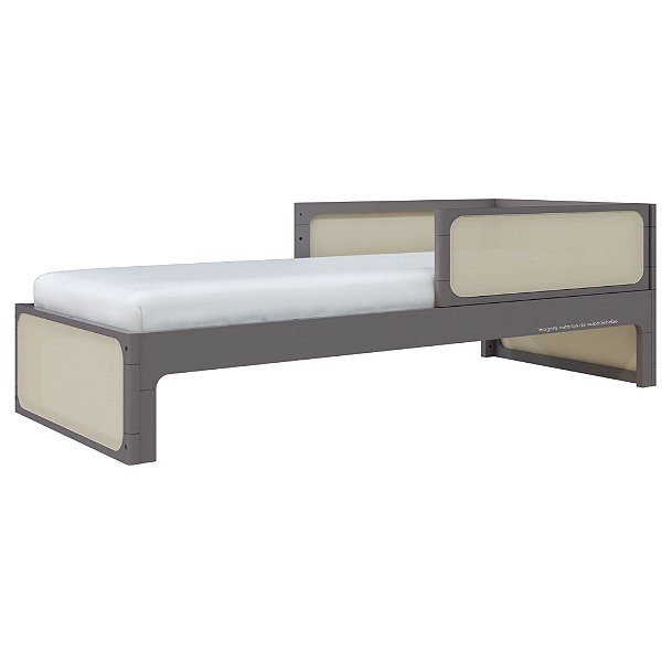 Cama Infantil Skandi - Com Cabeceira E 2 Grades - Fendi