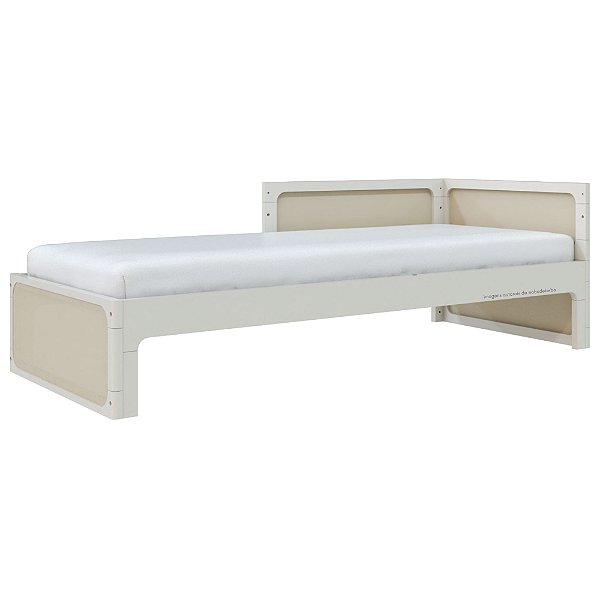 Cama Infantil Skandi - Com 1 Cabeceira e 1 Meia Grade - Areia