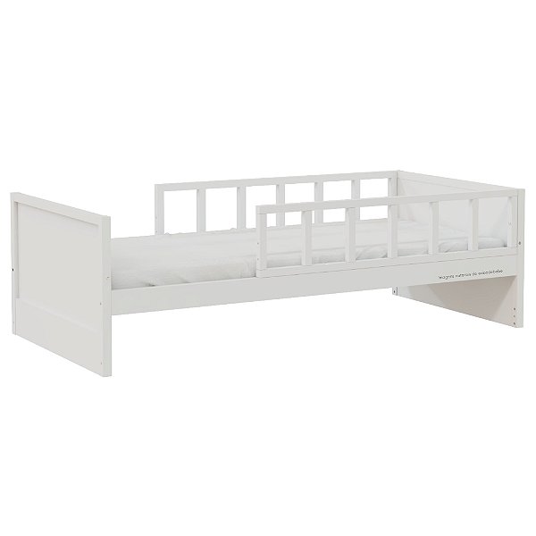 Cama Infantil Link - Com 2 Meias Grades Palitadas - Branco