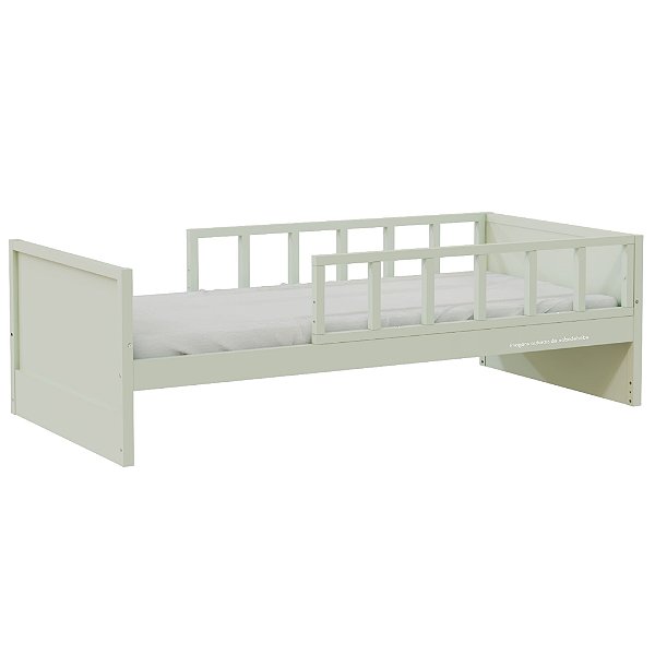 Cama Infantil Link - Com 2 Meias Grades Palitadas - Verde Old