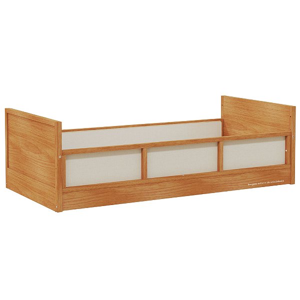 Cama Infantil Link - Com 2 Grades Em Palha Natural - Madeira