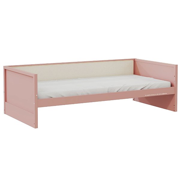 Cama Sofá Infantil Link - 1 Grade Em Palha Natural - Rose