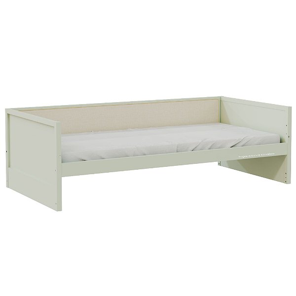 Cama Sofá Infantil Link - 1 Grade Em Palha Natural - Verde Old