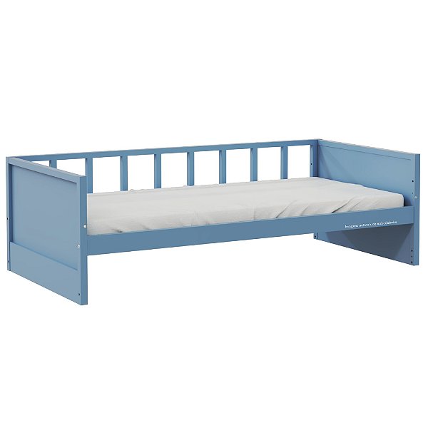 Cama Sofá Infantil Link - 1 Grade Palitada - Azul Sereno
