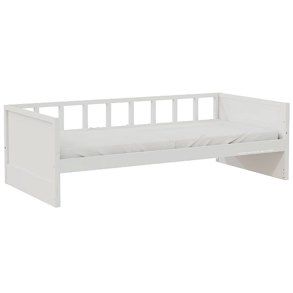 Cama Sofá Infantil Link - 1 Grade Palitada - Branco