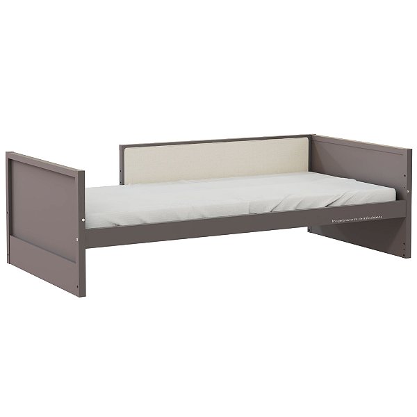 Cama Infantil Link - Com Meia Grade Em Palha Natural - Fendi