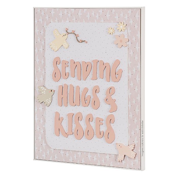 Quadro Decorativo Infantil Com Frase E Pássaros M - Árvore- 110024