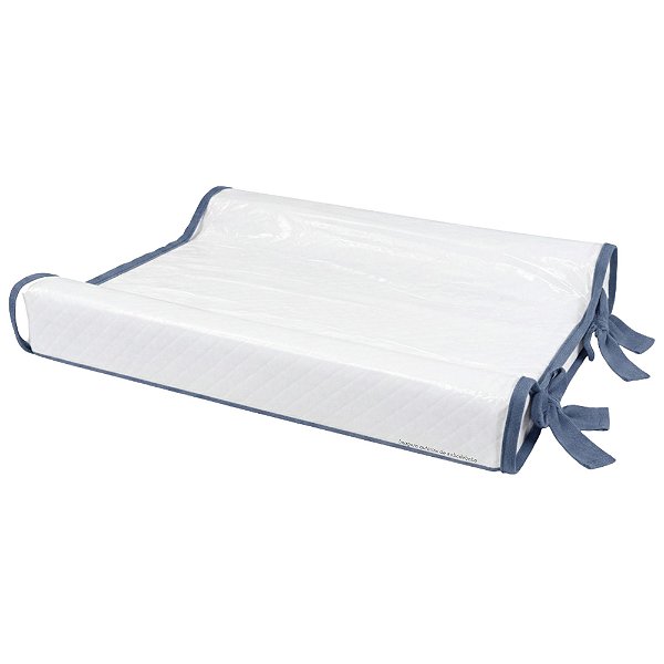 Trocador Anatômico - Malha Jacquard - Azul Tirreno