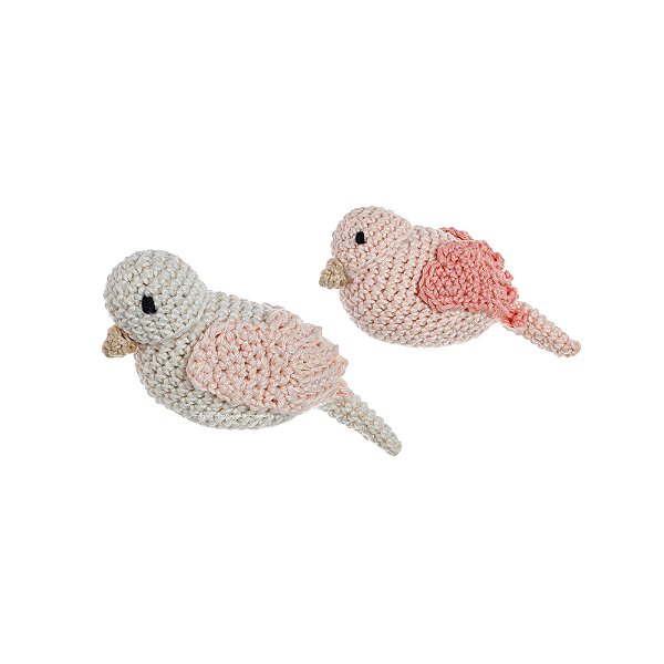 Enfeite Passarinho Amigurumi Avulso Artesanal Para Decoração - Bosque - 92504