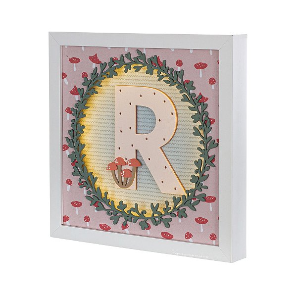 Quadro Infantil Com Luz LED Inicial Personalizado - Bosque - 92029 - Personalizado