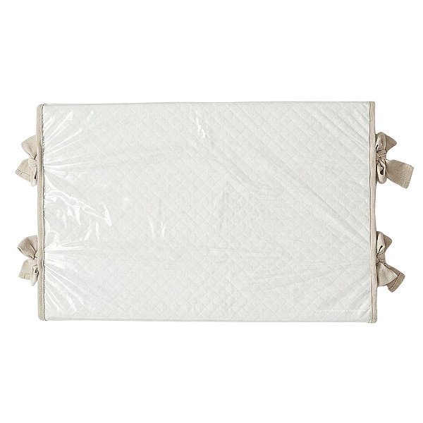 Trocador Reto - Malha Jacquard - Bege Nuvem