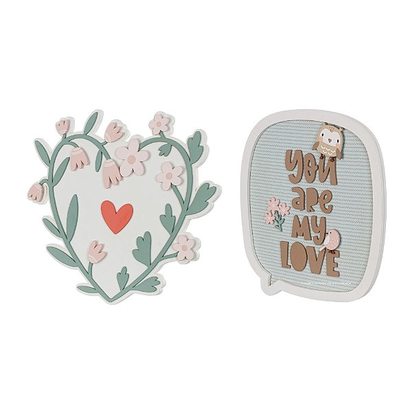 Kit 2 Quadros Decorativos Infantil Em MDF - Bosque - 92050