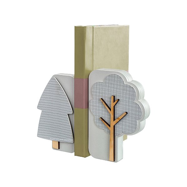 Kit Aparador De Livros Infantil Decorativo Em MDF - Bosque - 92053