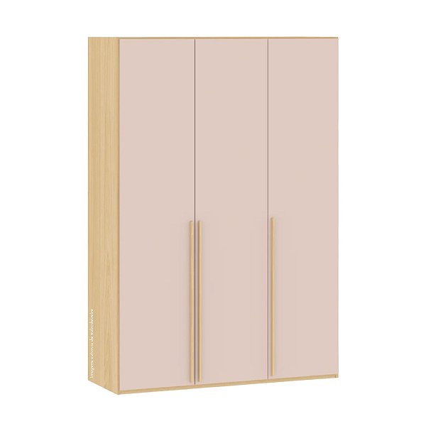 Guarda-Roupa Linha Join - Rosa Com Carvalho Malva Linha