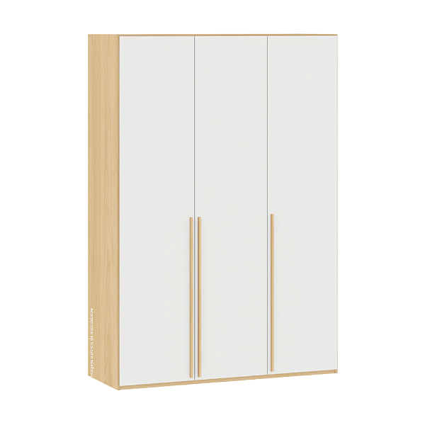 Guarda-Roupa Linha Join - Branco Com Carvalho Malva