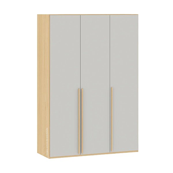 Guarda-Roupa Linha Join - Cinza Beton Com Carvalho Malva