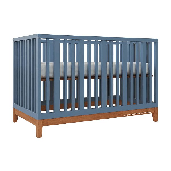 Berço Fio Plus - 2 Em 1 - Azul Sereno