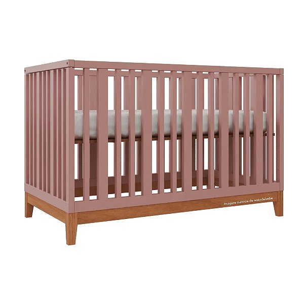 Berço Fio Plus - 2 Em 1 - Rose