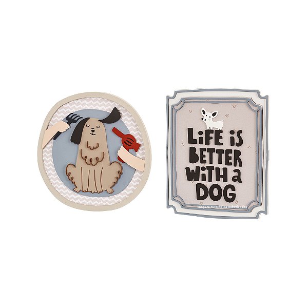 Kit Com 2 Quadros Decorativos Infantil - Au Au - 109050