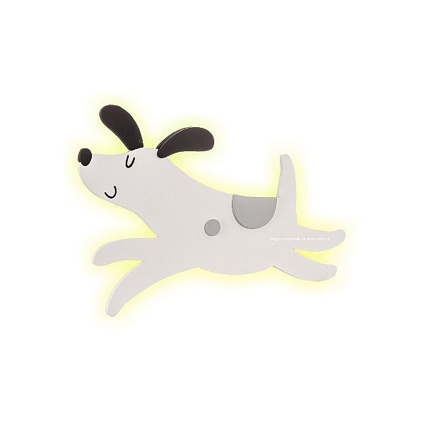 Luminária De Parede Cão Branco - Au Au - 109143