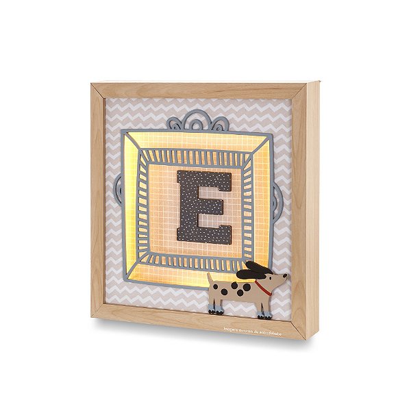 Quadro De Luz Com Inicial - Au Au - 109503