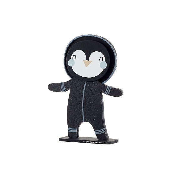 Enfeite Inafantil Para Prateleira Pinguim - Espaço - 69030