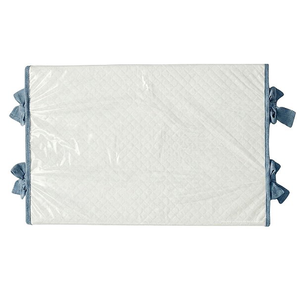 Trocador Reto - Malha Jacquard - Azul Canto