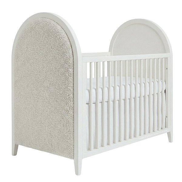 Berço Luna Soft - Branco / Soft Bouclê Off White