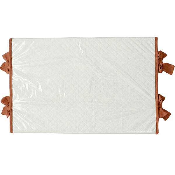 Trocador Reto - Malha Jacquard - Terracota