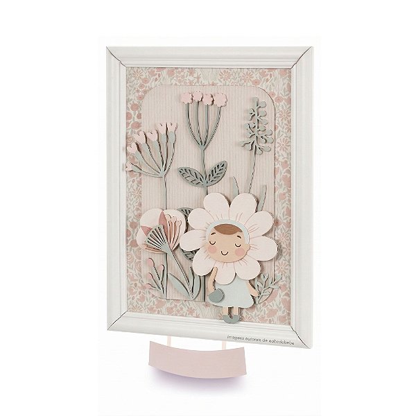 Quadro Porta-Maternidade Personalizável Para Quarto de Bebê - Flora - 105020 - Personalizado