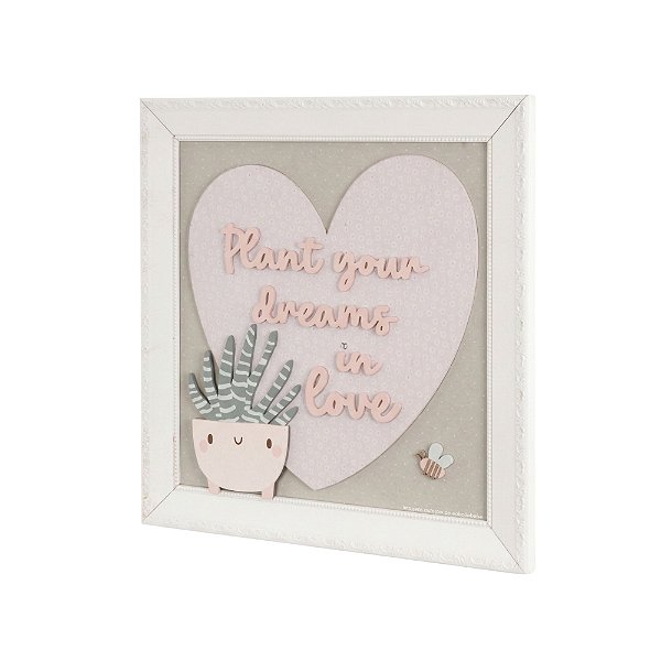 Quadro Decorativo Infantil Com Frase Avulso M - Flora - 105024