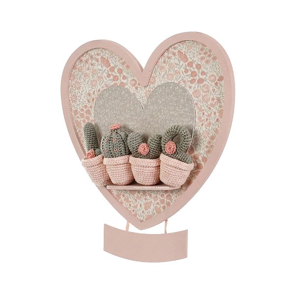 Quadro Infantil Amigurumi Love Personalizado - Flora - 105027 - Personalizado