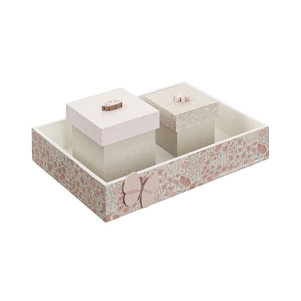 Kit Higiene Decorativo Para Quarto De Bebê - Flora - 105052