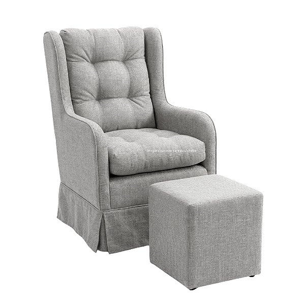 Poltrona De Amamentação Mila - Com Puff - Tecido TA510