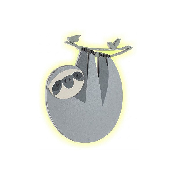 Luminária Decorativa De Parede Infantil Preguiça - Zoo - 72140