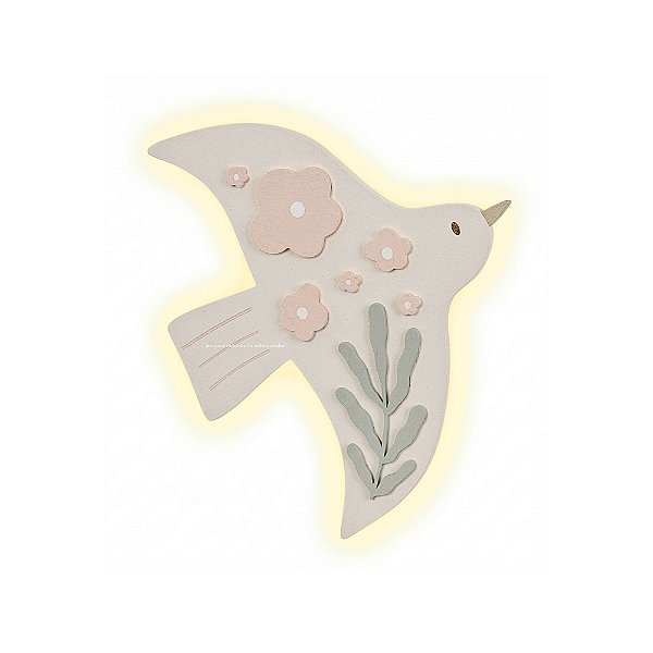Luminária Decorativa De Parede Pássaro - Flora - 105143