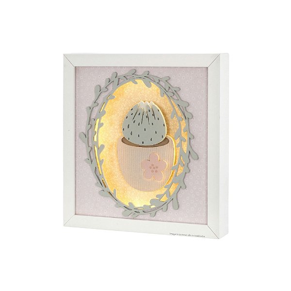 Quadro Decorativo Infantil De Luz Cacto - Flora - 105500