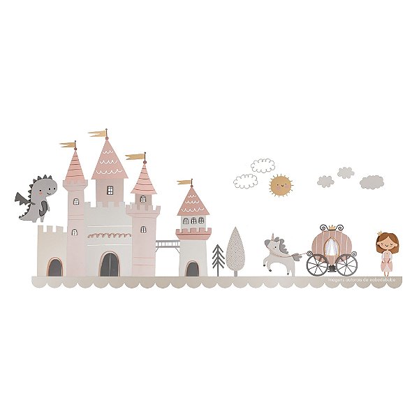 Painel Decorativo De Parede Castelo Encantado Maior - Princess - 100010