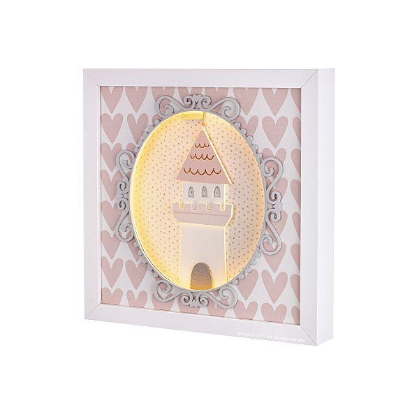 Quadro Decorativo Com Luz Castelo - Princess - 100501
