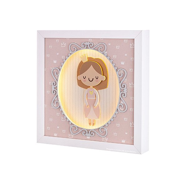 Quadro Decorativo Com Luz Princesa - Princess - 100502